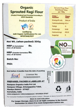 Load image into Gallery viewer, Organic Sprouted Ragi Flour 300g - Rampura Organics India Pvt. Ltd.