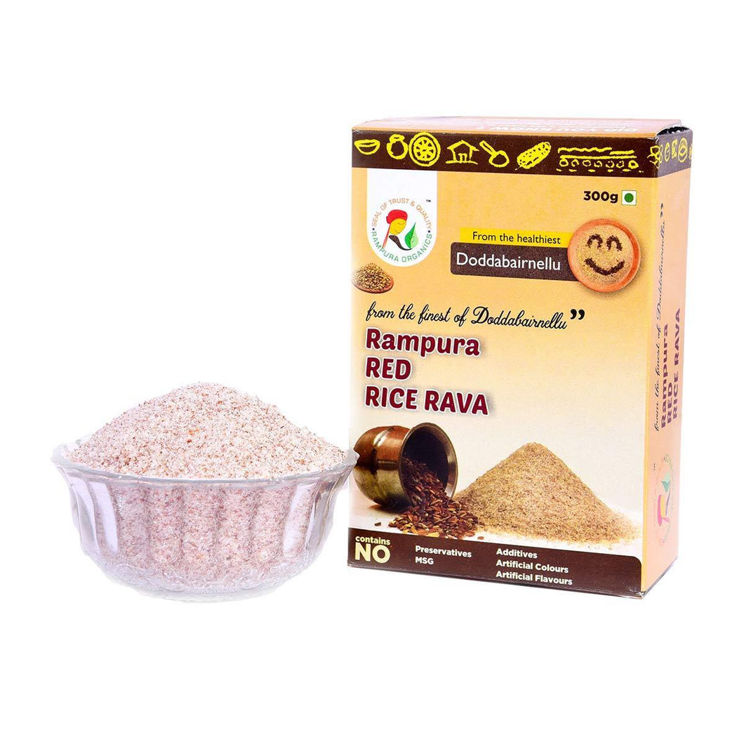 Red Rice Rava 300g - Rampura Organics India Pvt. Ltd.