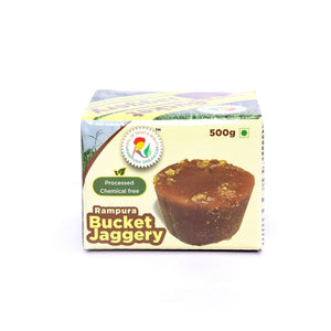 Bucket Jaggery 500g - Processed chemical free - Rampura Organics India Pvt. Ltd.