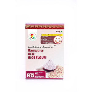 Red Rice Flour 300g - Rajamudi Variety - Rampura Organics India Pvt. Ltd.