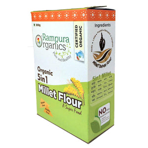 Organic 5in1 Millet Flour 300g - Rampura Organics India Pvt. Ltd.